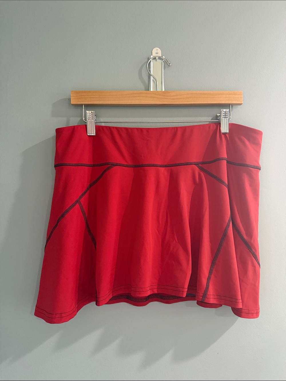 William Murray Golf Red Skort with Black Contrast Stitching
